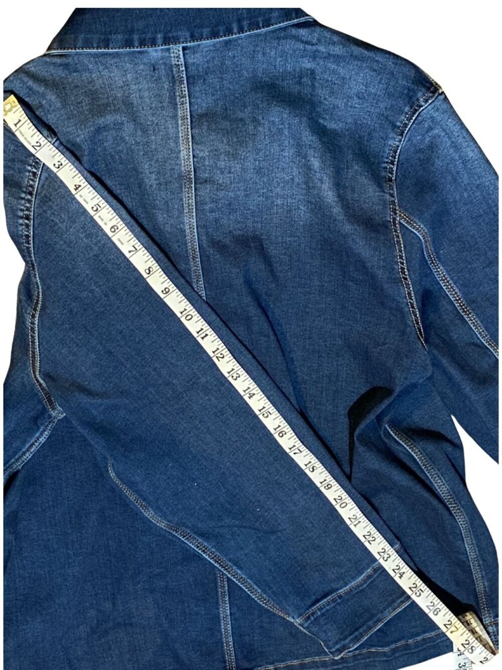 Well Worn Dark Wash Denim Jacket Size Large Jacket - Picture 4 of 6